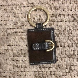Coach chocolate brown photo keychain